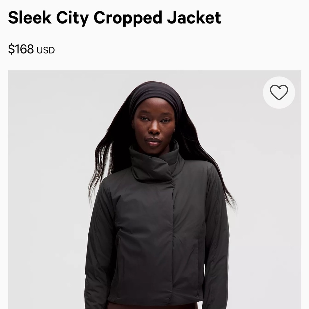 Lululemon Sleek City Cropped Jacket